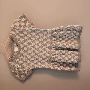 12m silver sparkle with stars sweater dress
